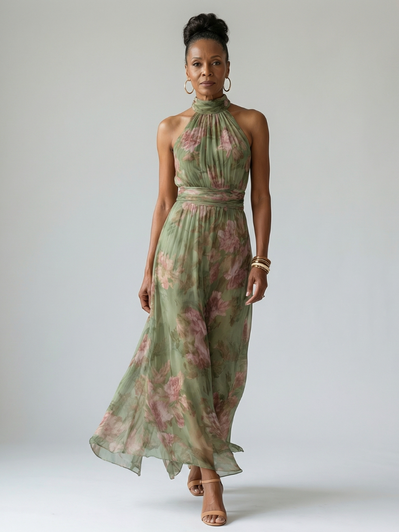 Naomi | Halter Maxi Dress | The Bellemont Sisters Australia