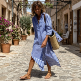 Nichole™ - Elegant Striped Summer Dress | The Bellemont Sisters Australia