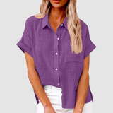 Carol™ Elegant Casual Blouse – Purple | The Bellemont Sisters Australia