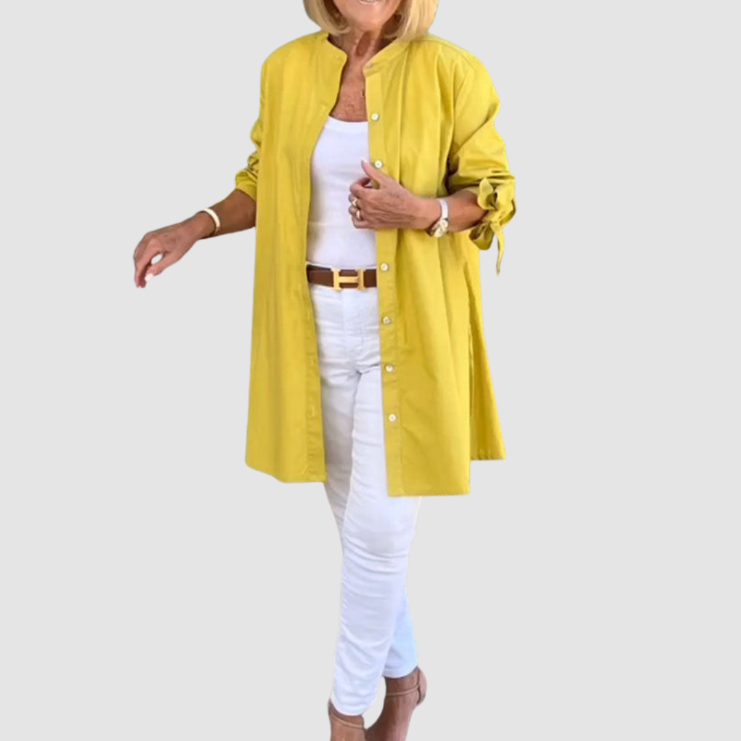 Kris™ Solid Color Casual Long-Sleeve Shirt | The Bellemont Sisters Australia