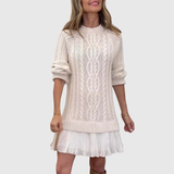 Eira | Classic Sweater Dress – White | The Bellemont Sisters Australia