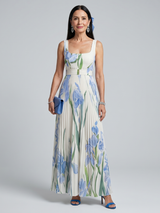 Ophelia™ Sleeveless Square Neck Floral Print Midi Dress | The Bellemont Sisters Australia