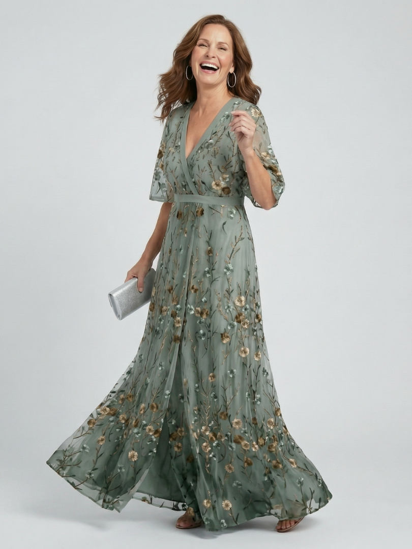 Selora | Halter Bloom Flow Maxi Dress – Sage Green | The Bellemont Sisters Australia