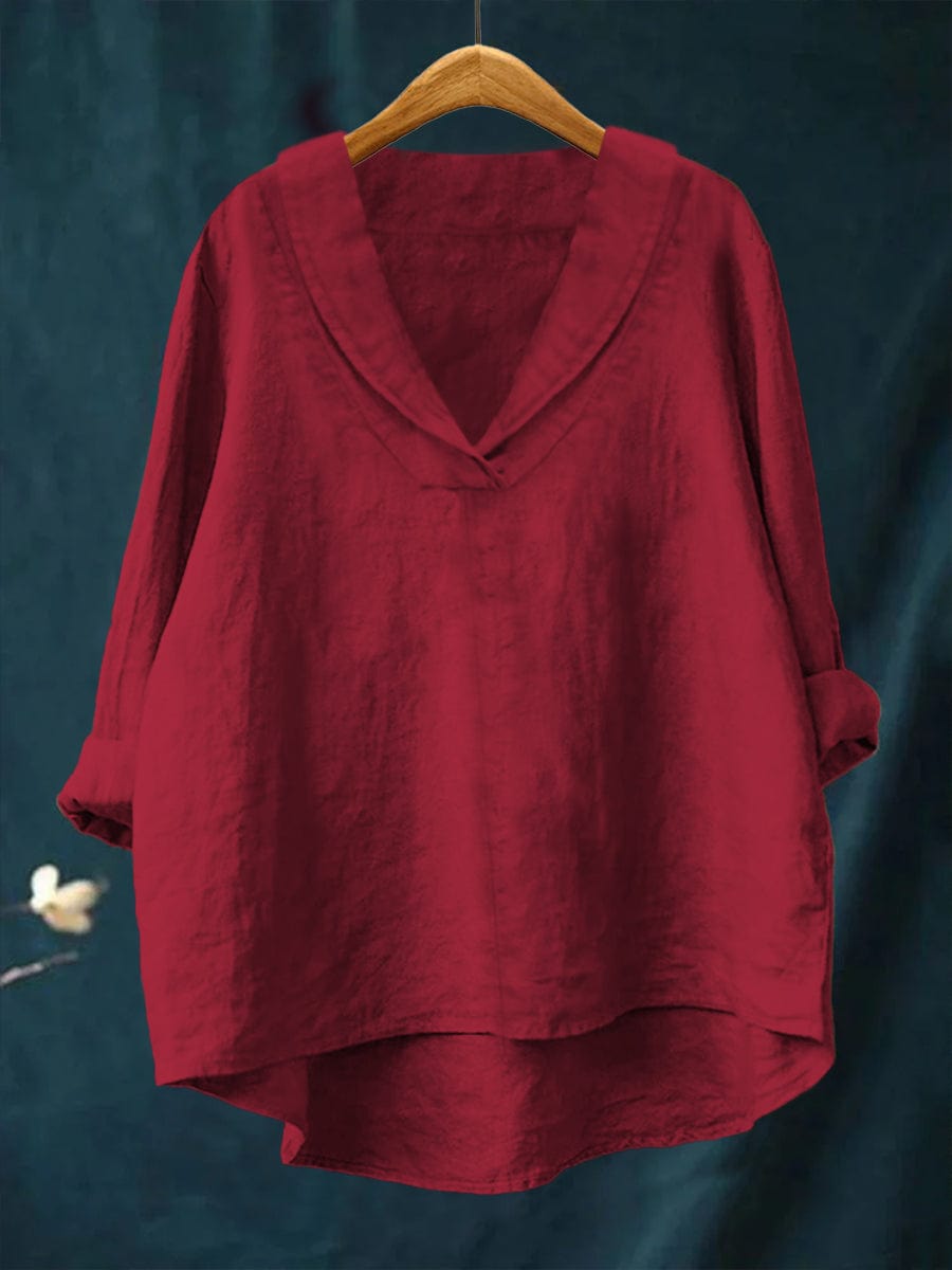 Evelyn | Elegant Breezy Summer Blouse – Red | The Bellemont Sisters Australia