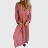 Carol - Long Boho Dress With Pockets – Pink | The Bellemont Sisters Australia