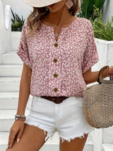 Katie | Women Summer Short Sleeve Button Top | The Bellemont Sisters Australia