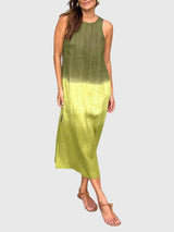 Mira | Stylish Print Dress – Green | The Bellemont Sisters Australia