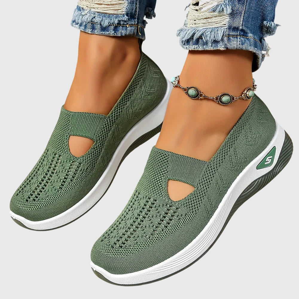 Emely | Orthopedic Slip-On Shoes – Green | The Bellemont Sisters Australia