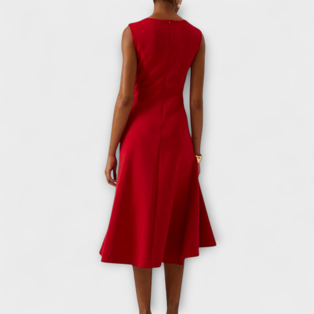 Eleanor | Women’s Draped Asymmetric Midi Dress | The Bellemont Sisters Australia