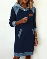 Lunariae – Casual Contrast Hoodie Dress | The Bellemont Sisters Australia