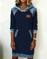 Lunariae – Casual Contrast Hoodie Dress | The Bellemont Sisters Australia