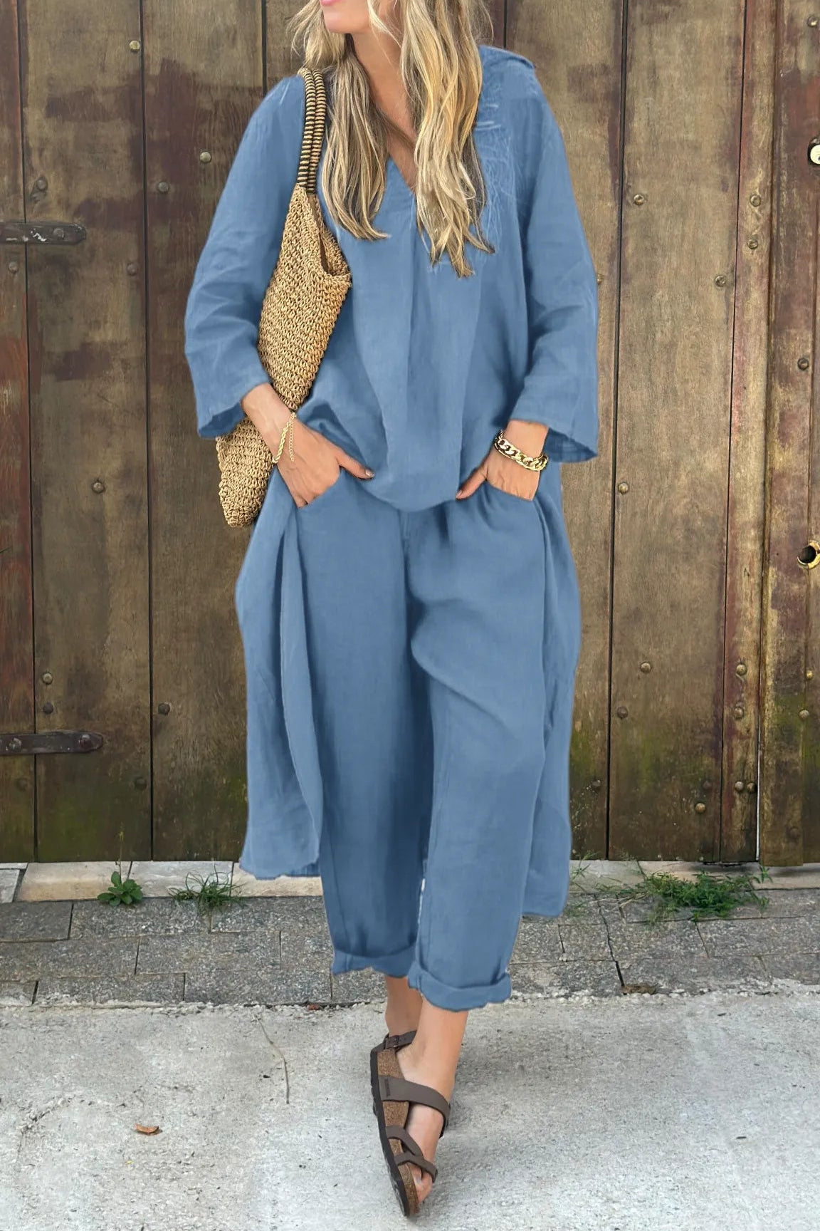 Carolyn™ Chic and Comfortable Set – Sky Blue | The Bellemont Sisters Australia