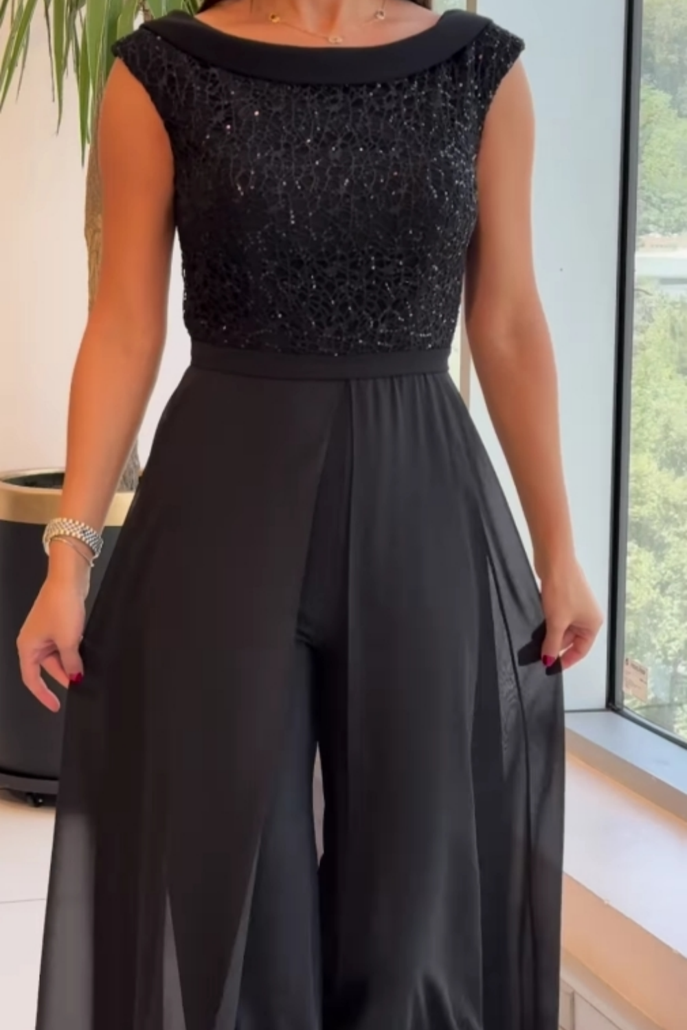 Fontella™ Textured Tulle Jumpsuit | The Bellemont Sisters Australia