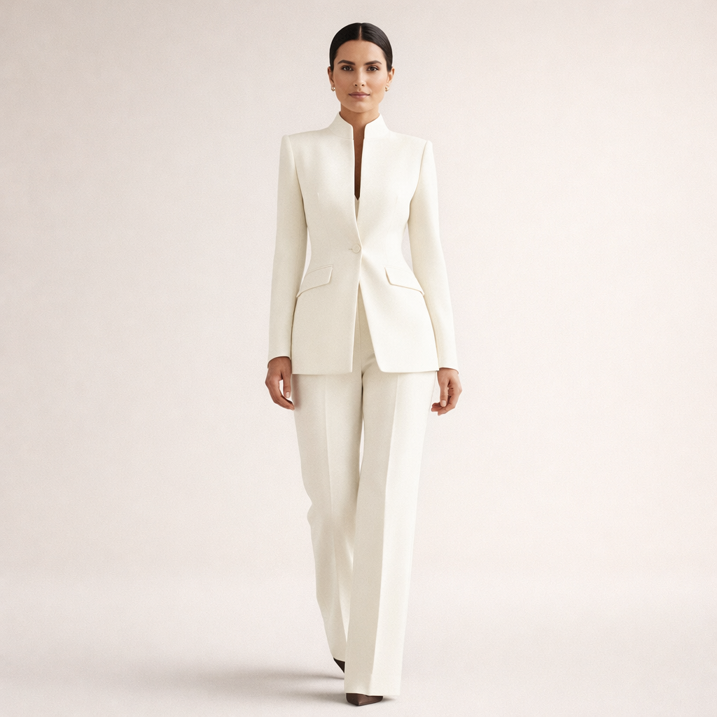 Sophia | Elegant Suit – White | The Bellemont Sisters Australia