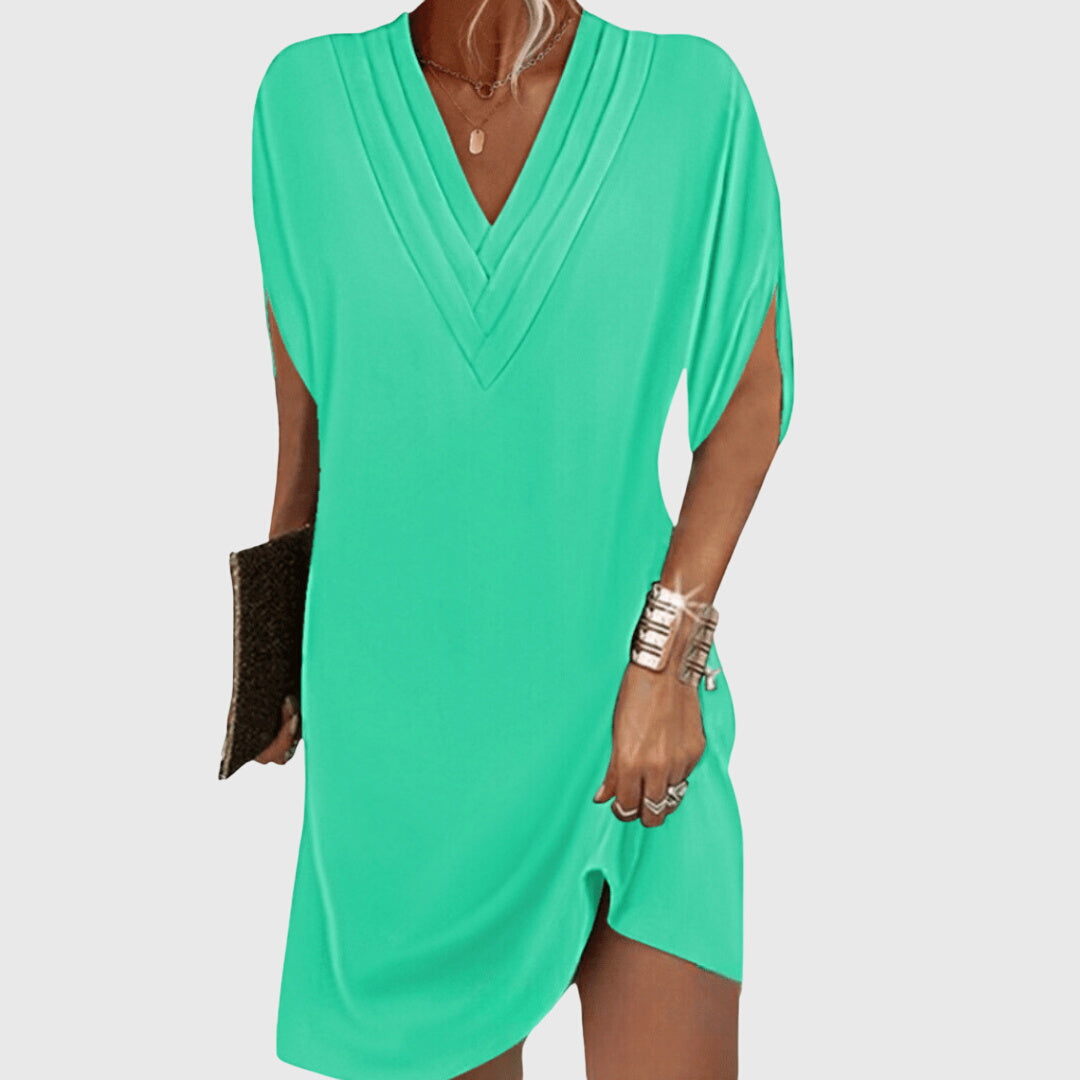 Anita | Elegant Tummy-Hiding Dress – Bright Green | The Bellemont Sisters Australia