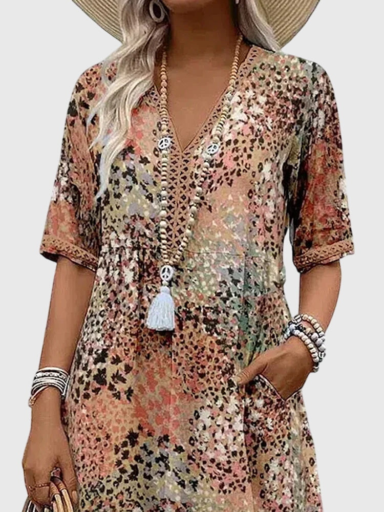 Yvonna | Elegant Floral Midi Dress | The Bellemont Sisters Australia