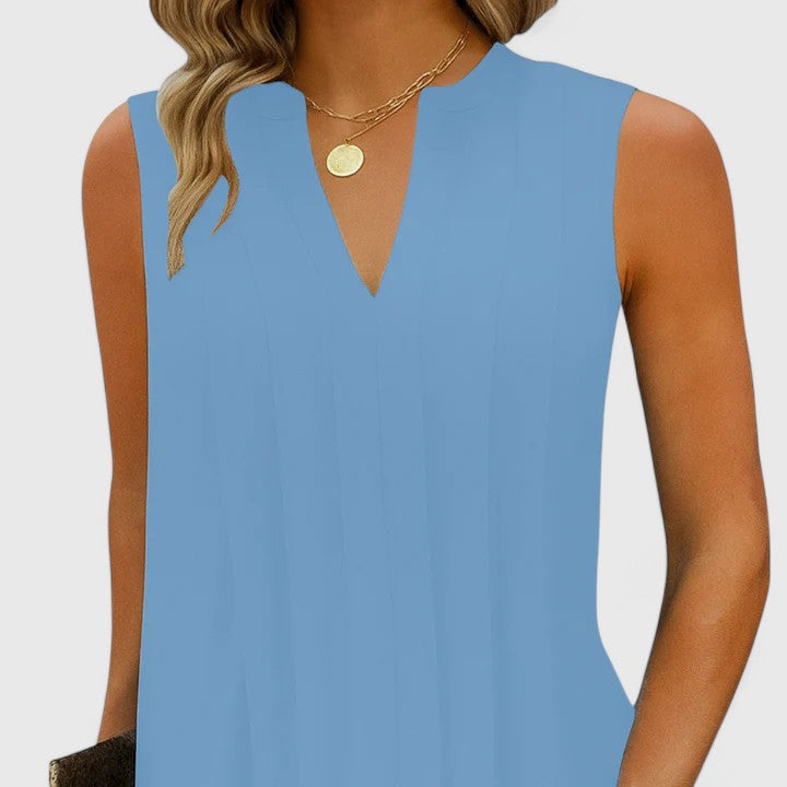 Clarhild | Elegant Flattering Dress With V-Neck | The Bellemont Sisters Australia