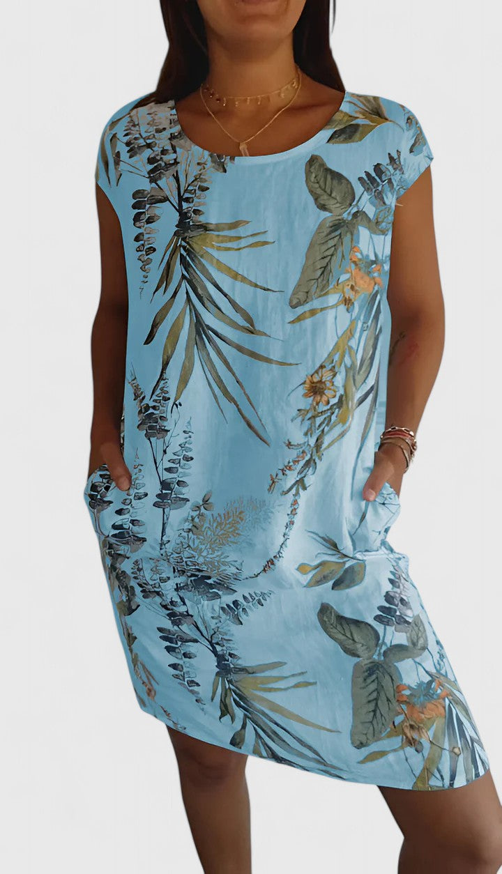 Vianna | Comfortable Summer Dress – Light Blue | The Bellemont Sisters Australia