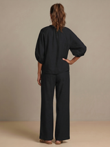 Natalia | Zip Front Blouson Top Wide Leg Set | The Bellemont Sisters Australia