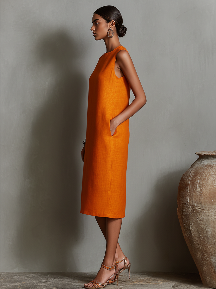 Women's Orange Shift Dress | The Bellemont Sisters Australia