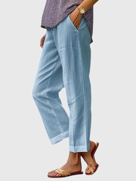 Elaine | Elegant Women's Pants – Blue | The Bellemont Sisters Australia