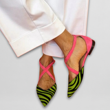 Fern - Ballet Flats with Straps – Green | The Bellemont Sisters Australia
