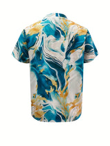 Mildred™ Marble Print Short Sleeve Shirt | The Bellemont Sisters Australia