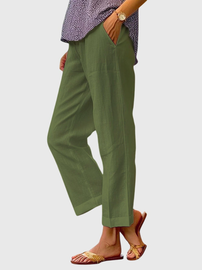Elaine | Elegant Women's Pants – Green | The Bellemont Sisters Australia