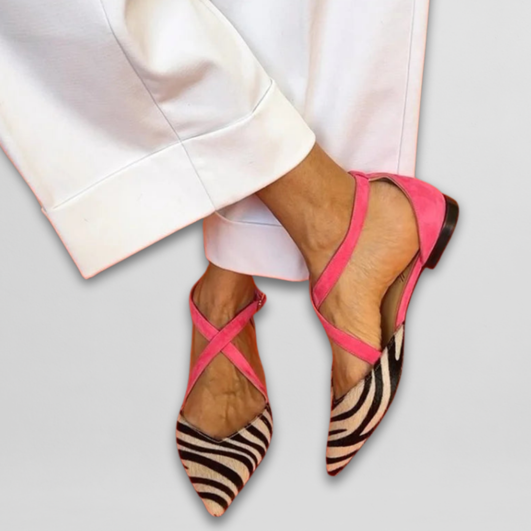 Fern - Ballet Flats with Straps – White | The Bellemont Sisters Australia
