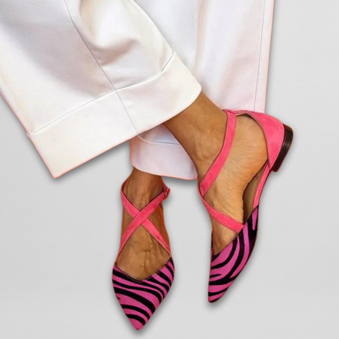 Fern - Ballet Flats with Straps – Pink | The Bellemont Sisters Australia