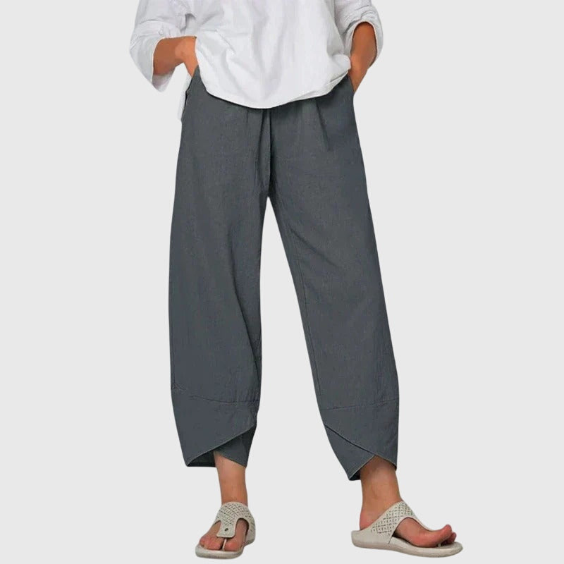 Leona | Comfortable Pants – Gray | The Bellemont Sisters Australia