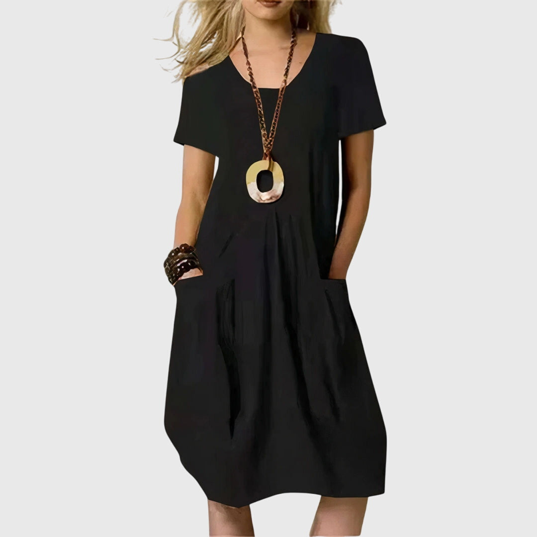 Naomi - Casual Dress – Black (Almost sold out) | The Bellemont Sisters Australia