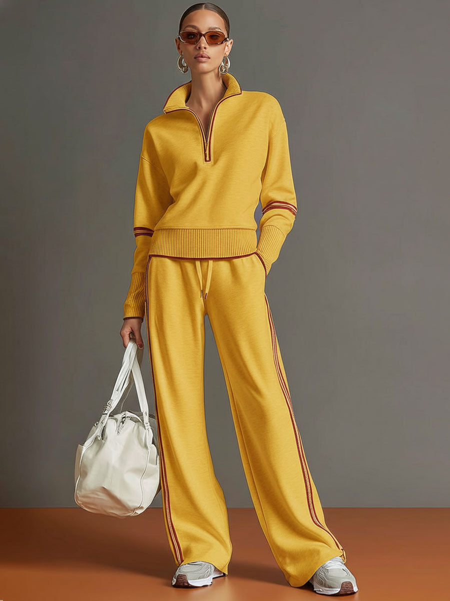 Marietta | Blouse and Wide-leg Pants – Yellow | The Bellemont Sisters Australia
