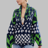 Evangelia | Elegant Cardigan – Green | The Bellemont Sisters Australia