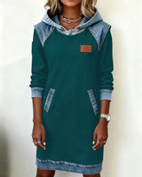 Lunariae – Casual Contrast Hoodie Dress | The Bellemont Sisters Australia