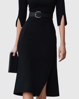 Blythewyn | Classic Black Midi Dress | The Bellemont Sisters Australia