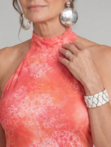 Coraline | Halter Neck Printed Pattern Maxi Dress | The Bellemont Sisters Australia