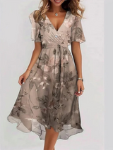 Matilda | Summer Dress With Belly Cover – Brown | The Bellemont Sisters Australia