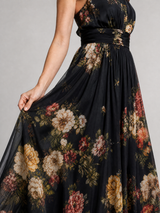 Sior™ Floral Halter Neck Midi Dress | The Bellemont Sisters Australia