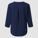 Melisa™ Casual Cotton & Linen Blouse | The Bellemont Sisters Australia