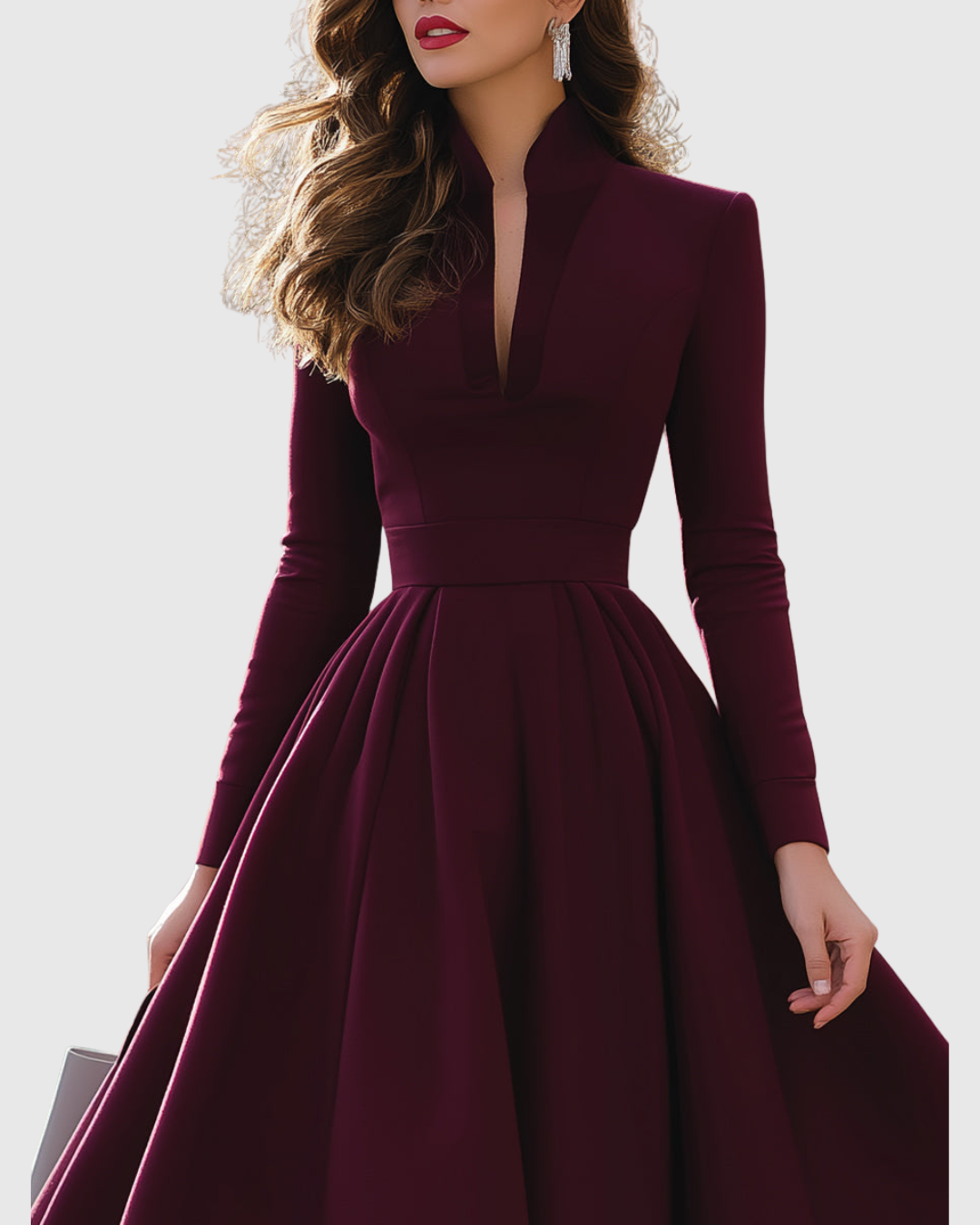 Avelina | V-Neck Midi Dress | The Bellemont Sisters Australia