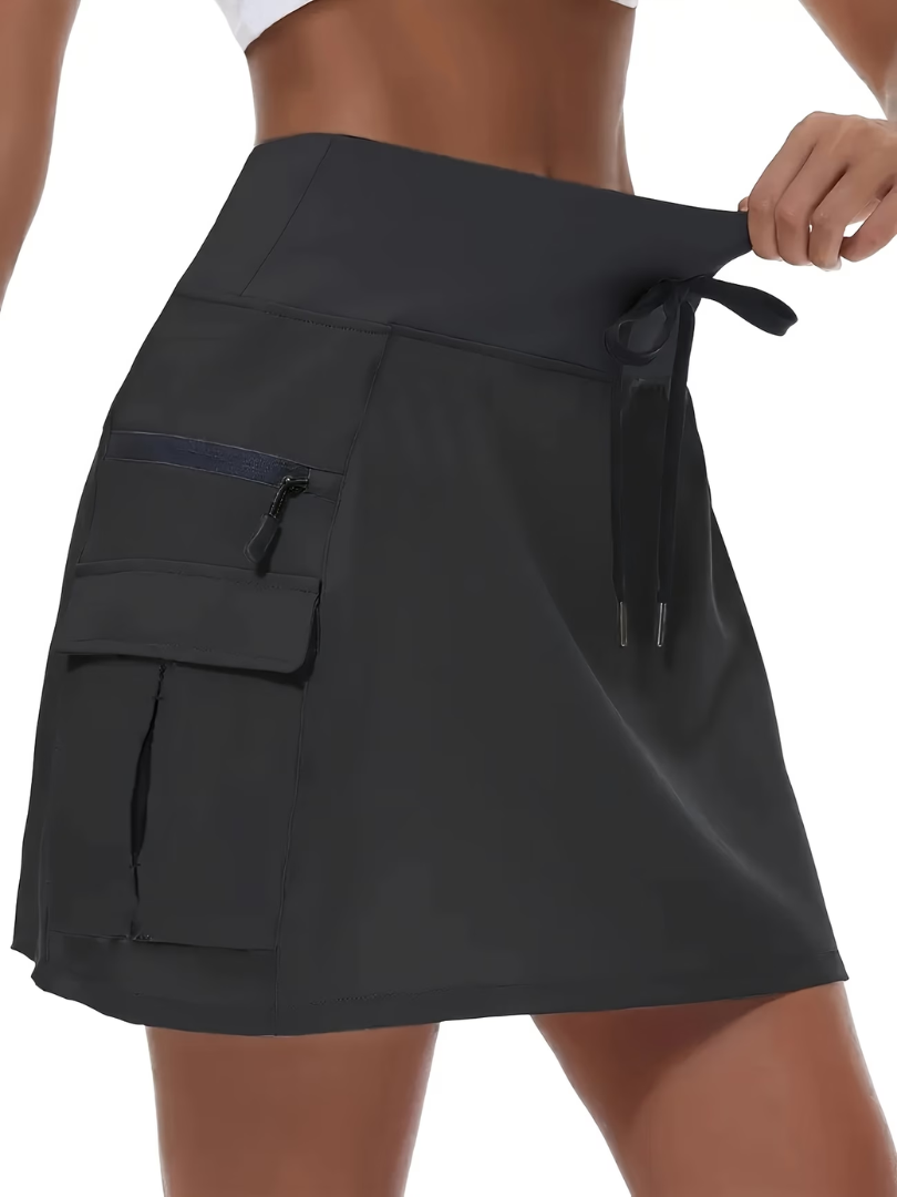 Tess | Comfortable Active Skirt Shorts – Black (almost sold out) | The Bellemont Sisters Australia