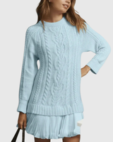 Eira | Classic Sweater Dress – Light Blue | The Bellemont Sisters Australia