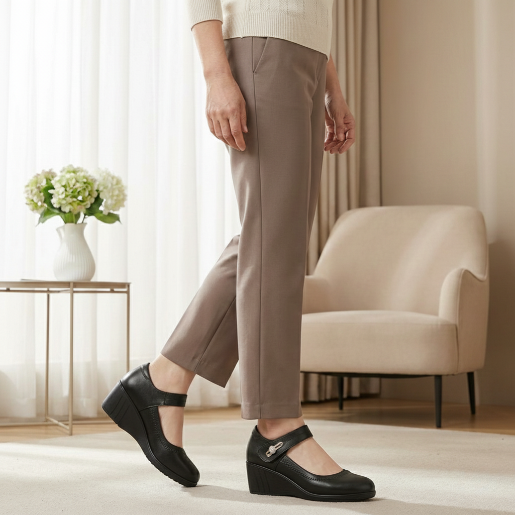 Lydia – Elegant Mid-Heel Comfort Shoes – Black | The Bellemont Sisters Australia