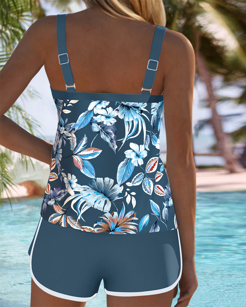 Rachelle - Refined Floral Tankini Set | The Bellemont Sisters Australia