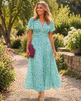 Alice | Summer Dress – Green | The Bellemont Sisters Australia