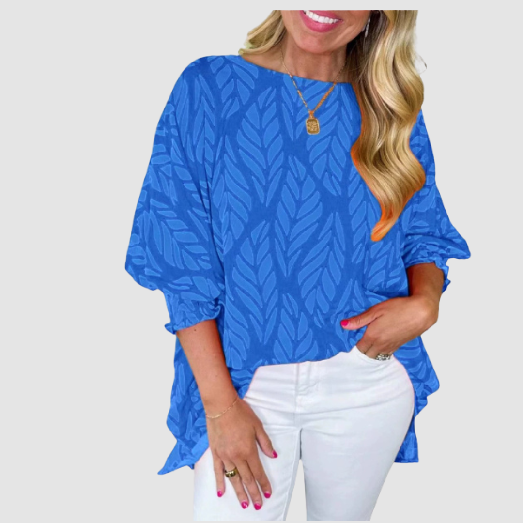 Trixie™ Elegant Loose Blouse – Blue | The Bellemont Sisters Australia