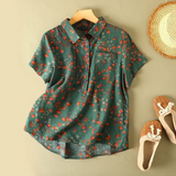 Olive™ Vintage Floral Summer Shirt – Green | The Bellemont Sisters Australia