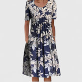 Olyverrah | Elegant Dress – Blue White | The Bellemont Sisters Australia