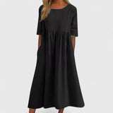 Thalyvia | Comfortable Dress – Black | The Bellemont Sisters Australia